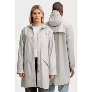 Rains geacă 12020 Long Jacket culoarea gri, de tranziție, 12020 imagine
