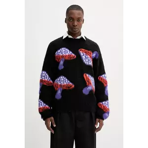 MSGM pulover cu un strop de mohair culoarea negru, călduros, 3940MM200.257599 imagine