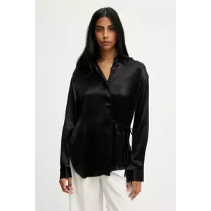 Answear.LAB camasa culoarea negru, cu guler clasic, relaxed imagine