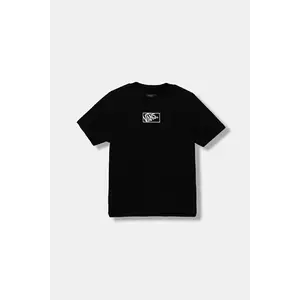 Vans tricou de bumbac pentru copii BY BLOCKED BOX SS TEE culoarea negru, uni, VN000RBCBLK1 imagine