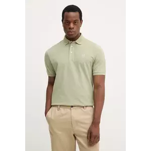 Hackett London polo de bumbac culoarea verde, uni, HM5600001 imagine