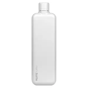 Memobottle sticlă de apă Stainless Steel Slim 600 ml culoarea alb imagine