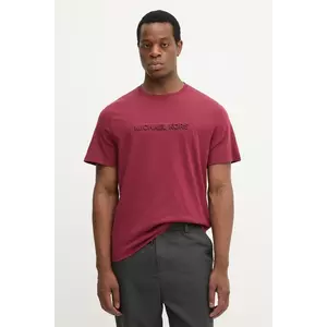 Michael Kors tricou din bumbac culoarea bordo, cu imprimeu, CT552LP1V2 imagine