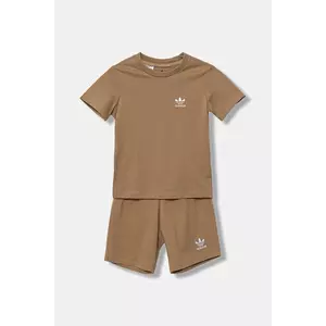 adidas Originals set de bumbac pentru copii culoarea maro, JY4981 imagine