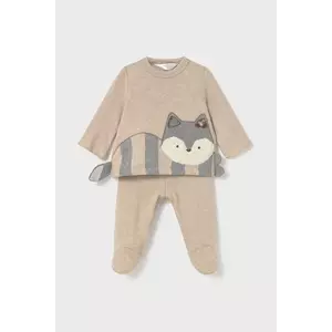 Mayoral Newborn compleu bebe culoarea maro, 2558 imagine