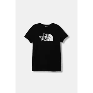 The North Face tricou copii TEEN EASY REGULAR SS TEE culoarea negru, cu imprimeu, NF0A8EHGJK31 imagine