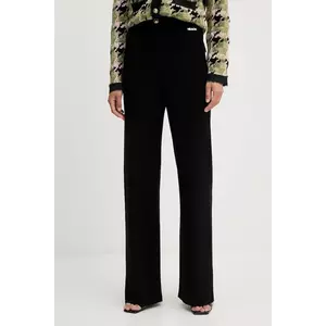 Silvian Heach pantaloni SCHOOFS culoarea negru, lat, high waist, GPA25290PA imagine