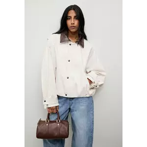 Answear.LAB geaca culoarea bej, de tranzitie, oversize imagine