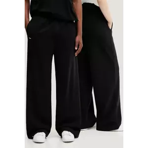 Pangaia pantaloni de trening din bumbac culoarea negru, cu imprimeu, 10002080 imagine