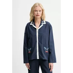 The Sleeper cămașă culoarea bleumarin, cu guler clasic, regular, FW2402ES imagine