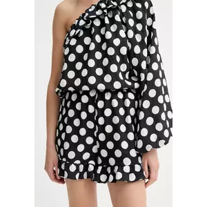 The Sleeper pantaloni scurți culoarea negru, cu imprimeu, high waist, CHSH02G097N imagine