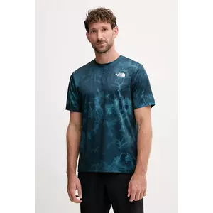 The North Face tricou de antrenament 24/7 culoarea turcoaz, cu imprimeu, NF0A8DZDEHF1 imagine