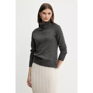 Silvian Heach pulover din amestec de lână DIOUF culoarea gri, light, cu guler, GPA25232LU imagine