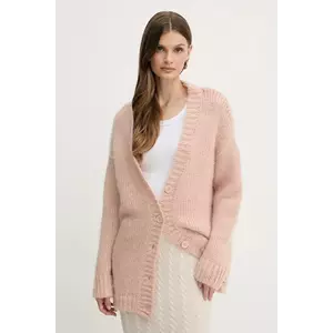 Silvian Heach cardigan din amestec de lână LETSOSA culoarea portocaliu, light, GPA25267CD imagine