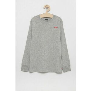 Levi's Longsleeve copii culoarea gri, material neted imagine