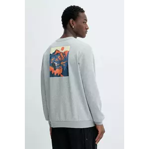 adidas bluză Doodle Hunt Hike Sweater culoarea gri, cu imprimeu, JM6503 imagine