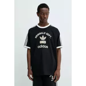 adidas Originals tricou din bumbac OG Dept Tee culoarea negru, cu imprimeu, KD6265 imagine