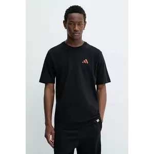 adidas tricou din bumbac Doodle Hunt Hike Graphic T-Shirt culoarea negru, cu imprimeu, KA7139 imagine