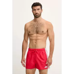 adidas pantaloni scurți de baie 3-Stripes culoarea rosu, JX5023 imagine