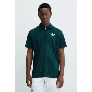 adidas Originals tricou polo Polo Pro culoarea verde, cu imprimeu, JY4848 imagine