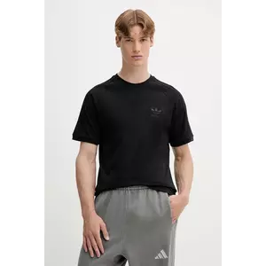 adidas Originals tricou din bumbac 3-Stripes culoarea negru, uni, JY1372 imagine