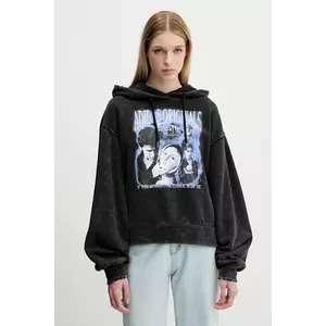 adidas Originals hanorac de bumbac Buffy Hoodie culoarea negru, cu glugă, cu imprimeu, JW0155 imagine