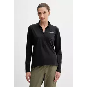 adidas TERREX longsleeve sport Multi Half-Zip culoarea negru, cu turtleneck, JF4185 imagine