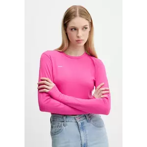 Pangaia longsleeve Cotton-Stretch Long-Sleeved Top culoarea roz, 10002429 imagine