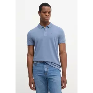 Tommy Jeans polo de bumbac culoarea bleumarin, uni, DM0DM20676 imagine