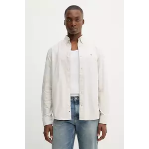 Tommy Jeans cămașă din bumbac culoarea gri, cu guler button-down, regular, DM0DM21298 imagine