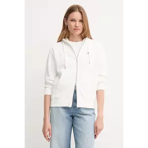 Gant bluză culoarea albastru marin, cu glugă, uni, 4201412 imagine