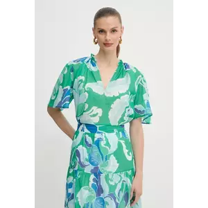Morgan bluză din bumbac culoarea verde, cu imprimeu, ONEL.F imagine