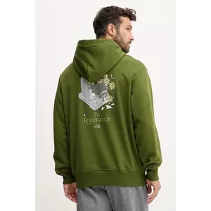 The North Face hanorac de bumbac Connect Relaxed culoarea verde, cu glugă, cu imprimeu, NF0A8E40BRI1 imagine