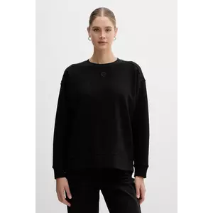 Dkny hanorac de bumbac culoarea negru, cu imprimeu, DJ4T1344 imagine