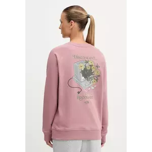 The North Face hanorac de bumbac Connect Relaxed culoarea roz, cu imprimeu, NF0A8E4JHCS1 imagine