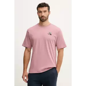 The North Face tricou din bumbac Flower Dome culoarea roz, cu imprimeu, NF0A8EGXHCS1 imagine