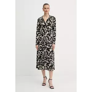 Morgan rochie culoarea negru, midi, evazați, RITALA imagine