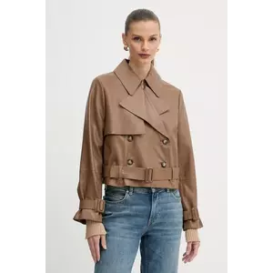 BOSS trenci din piele culoarea maro, 50541289 imagine