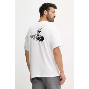 The North Face Tricou din bumbac culoarea alb, cu imprimeu imagine