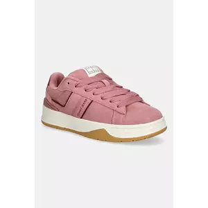 Tommy Jeans sneakers din piele întoarsă TJW SKATE SNEAKER culoarea roz, EN0EN02808 imagine