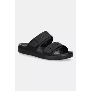 Crocs papuci Brooklyn Buckle Low culoarea negru, cu platforma, 211215 imagine