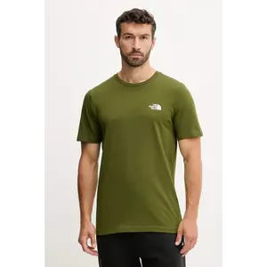 The North Face tricou Simple Dome culoarea verde, cu imprimeu, NF0A87NGBRI1 imagine