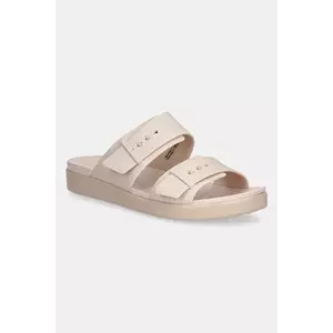Crocs papuci Brooklyn Buckle Low culoarea roz, cu platforma, 211215 imagine