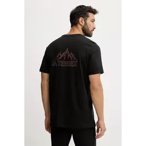 adidas TERREX tricou sport culoarea negru, cu imprimeu, JW3558 imagine