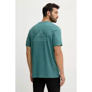 adidas TERREX tricou sport culoarea verde, cu imprimeu, JW3560 imagine