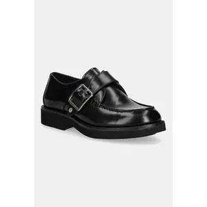BOSS pantofi de piele Eleri culoarea negru, cu platformă, 50548740 imagine