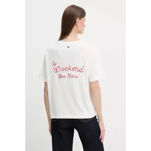 Weekend Max Mara tricou din bumbac culoarea alb, 2525976051600 imagine