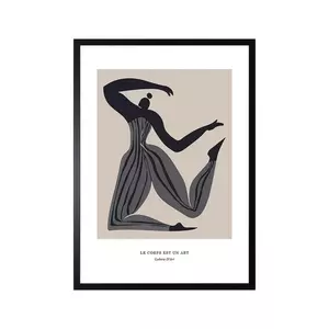 home & lifestyle decorațiune de perete cu ramă abstract woman shape no.1 50 x 70 cm imagine