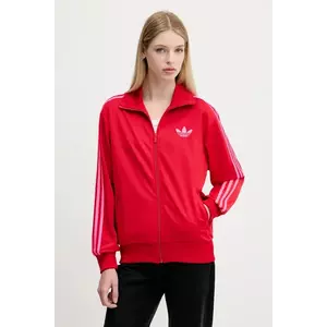 adidas Originals bluză Firebird culoarea roșu, cu imprimeu, JW3665 imagine
