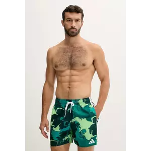 adidas pantaloni scurți de baie Tie Dye culoarea verde, JX5042 imagine